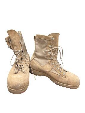 Belleville GoreTex mens tan para troop mid calf leather boots sz 11.5W SKU 9995